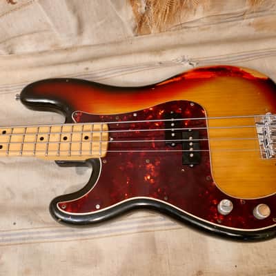 Fender Precision Bass Lefty Version 1975 - Sunburst image 12