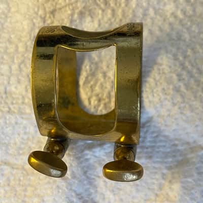 Vintage Selmer Paris Tenor Saxophone Ligature and Cap Set for Hard Rubber Mouthpieces image 4
