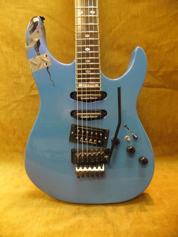 1986 Kramer USA Stagemaster Deluxe Rare Flip Flop Blue Graphic Duncans,Floyd,Exc Free US Shipping! image 1