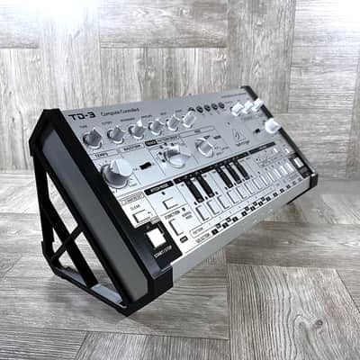 45º Angle Stand for Behringer TD-3 Bass / RD-6 Drum - Color BLACK - by KZcraftworks - US Seller