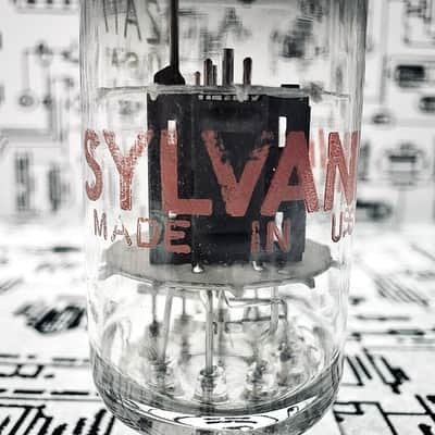 Sylvania 12AT7 Black Plates Halo O-Getter - Tested image 6