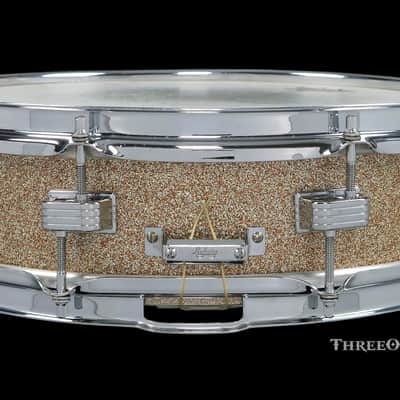 1960s Ludwig Pre-Serial Downbeat Snare Drum Keystone Champagne :  4 x 14 image 6