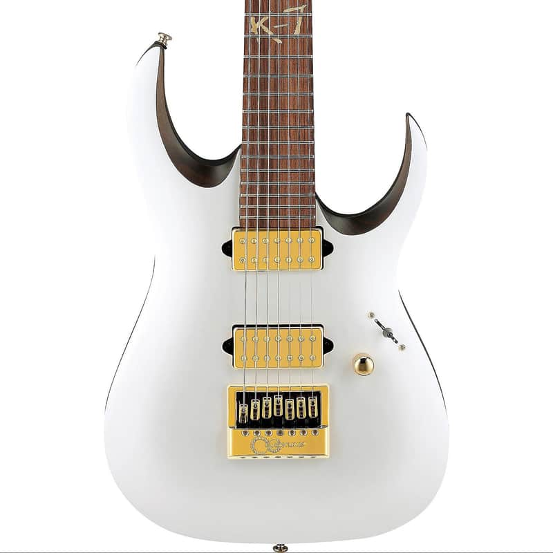 Ibanez K7YANG Brian "Head" Welch Korn Signature 7-string Guitar - Matte White image 1