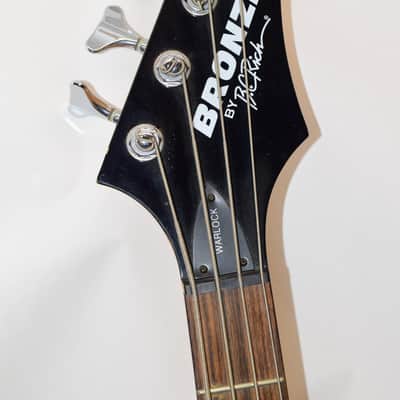 B.C. Rich Bronze Series Warlock Electric Bass Guitar Black image 6