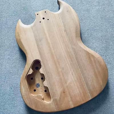 Mahogany Wood Double Cutaway Guitar Body Project image 6