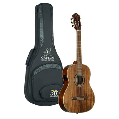 Ortega RE30TH-ACA 30th Anniversary Series AAA Acacia Top Nato Neck Nylon 6-String Classical Acoustic-Electric Guitar w/Gig Bag image 1