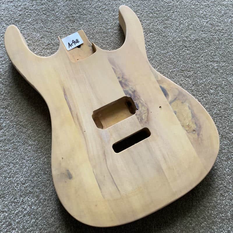 Double Cutaway Basswood Guitar Body with One Humbucker Pickup Route image 1