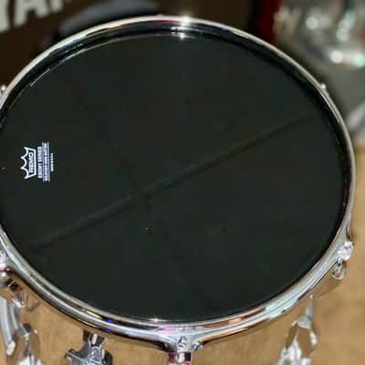 REMO Acousticon R Series 12x10" Rack Tom Drum w/Pinstripe head 1990s - Chrome Quadura wrap image 5