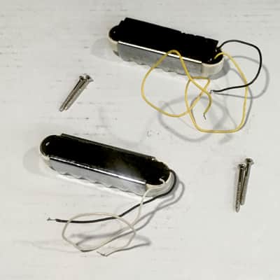 Vintage Fender Jaguar Pickups Set MIJ Japan Natural Relic Fuji Gen JG66 + Covers Screws Cushions image 3