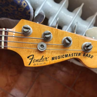 1978 Fender Musicmaster Bass with Original Fibre Hard Shell Case image 6