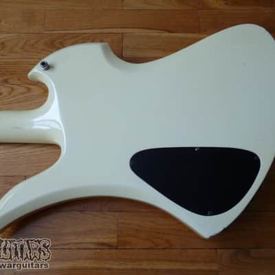 Vintage B.C. Rich Mockingbird Bass Neckthrough MIJ 1985 Aged White image 12
