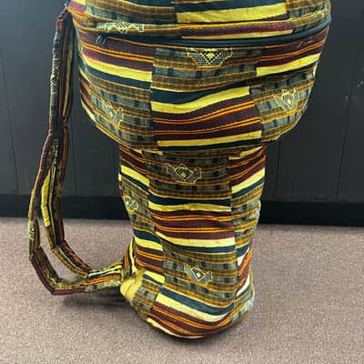Djembe carved hand drum 13" image 3