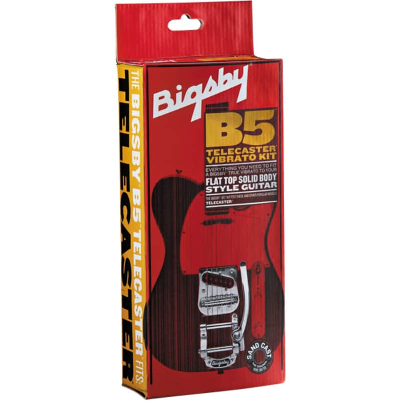 Bigsby B5 Tele Modification Kit, 3 Hole Mount, Polished Aluminum (Red Box) image 1