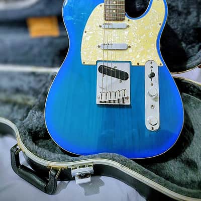 Fender NEW TELECASTER PLUS **** 6164205 TELE PLUS RW BLB W/C 12/1996 - BLU BURST CON MATICES VERDES GOLPE PLANCO NACARADO PERLADO USA PLUS DE LUXE image 19