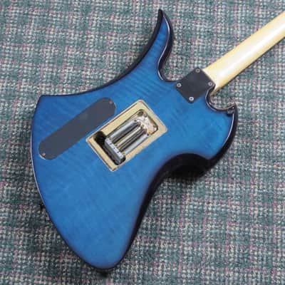1994 B.C. Rich N.J. Series Mockingbird Blue Flame! w/BC Rich hardshell case image 4