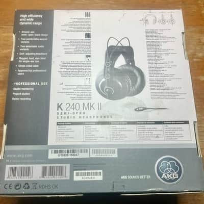 AKG K240 MKII Professional Semi-Open Back Studio Headphones 2010s - Black image 3