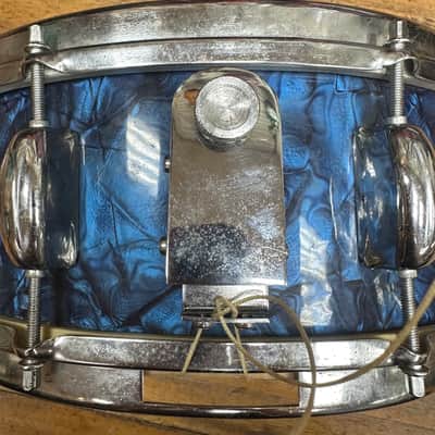 Vintage Zim-Gar Snare MIJ circa 1960s blue pearl with stand, case image 5