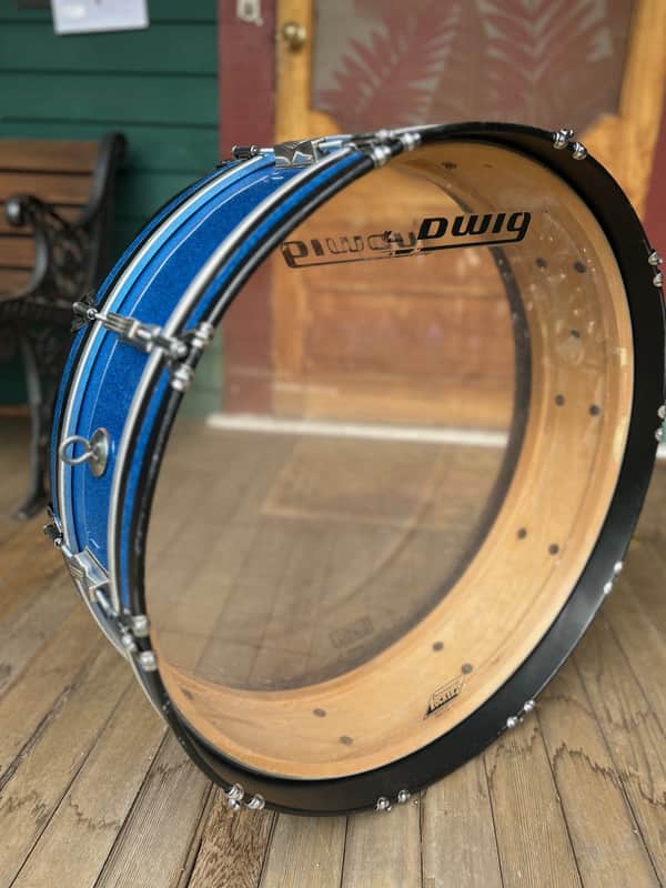 Ludwig 26" x 8" Bass Drum 1969 - Blue Sparkle image 1