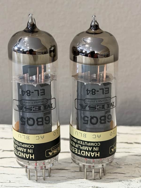 Mesa Boogie EL-84 / 6BQ5 Power Tubes (Matched Pair) 2020s - Clear Glass image 1