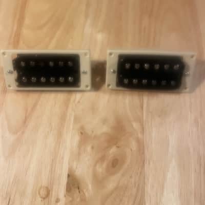 Gibson Custombucker Set No Covers Black w/ Cream Pickup Rings image 1