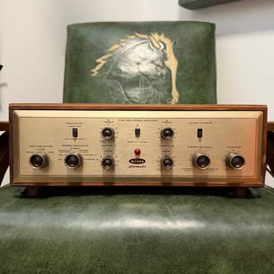 HH Scott Model 222 Stereo Preamp Early 1960s - W/ Cabinet image 1