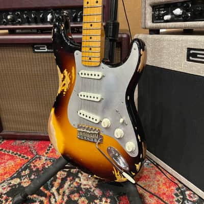 Fender Custom Shop Limited Edition Heavy Relic El Diablo Stratocaster with Maple Fretboard 2016 Wide Fade 2-Color Sunburst image 3