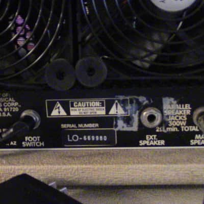 Fender Custom Shop Rumble 300 Bass Head  and  Sub Cabinet 1995 Blonde image 8
