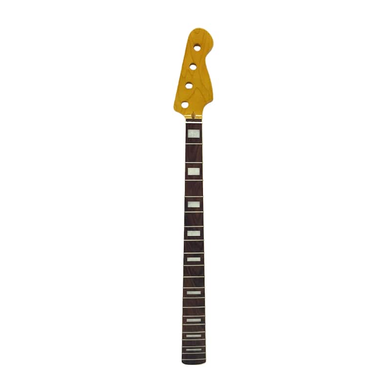 Full Scale 34" Bass Neck – Maple with Rosewood Fingerboard, 20 Jumbo Frets, Block Inlay, Bolt-On image 1