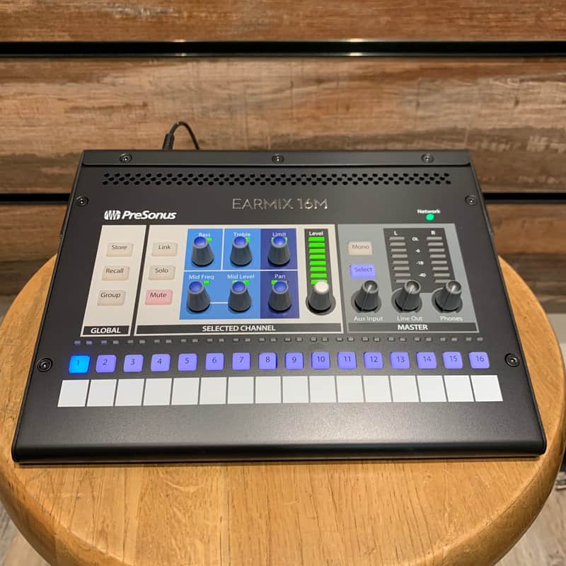 PreSonus EarMix 16M 16x2 AVB Personal Monitor Mixer 2018 - Present - Black image 1