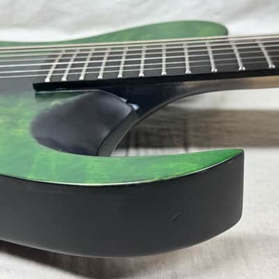 Deviant Guitars USA Custom Shop Truck Driver Shawn Signature Linchpin Baritone 7-string Guitar 2023 - Dark Verde Burst - *AS IS* image 17