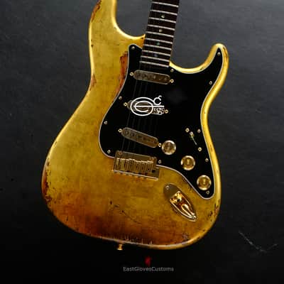 Fender American FSR Deluxe Stratocaster 24k Pure Gold Leaf ‘69 Custom Shop Abigail Ybarra pups Relic image 4