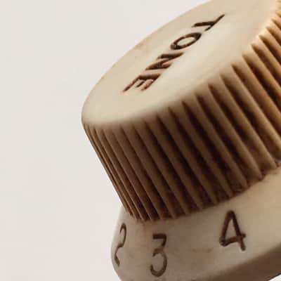 Vintage Made in USA Fender Stratocaster Knob Natural Relic Bakelite Fullerton Era image 7
