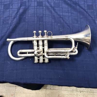 Vintage 1921 Frank Holton Clarke H-C Model Silver Bb Cornet with Original Case image 2