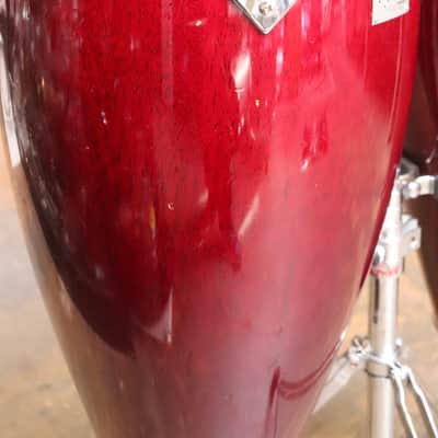 Toca Kaman Traditional Series Congas w/Double Conga Stand Transparent Cherry image 5