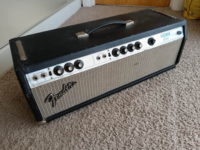 Fender Bassman 100 2-Channel 100-Watt Guitar Amp Head 1972 - 1976 - Silverface image 1