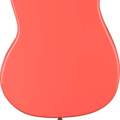 Squier Sonic Bronco Bass - Tahitian Coral image 4