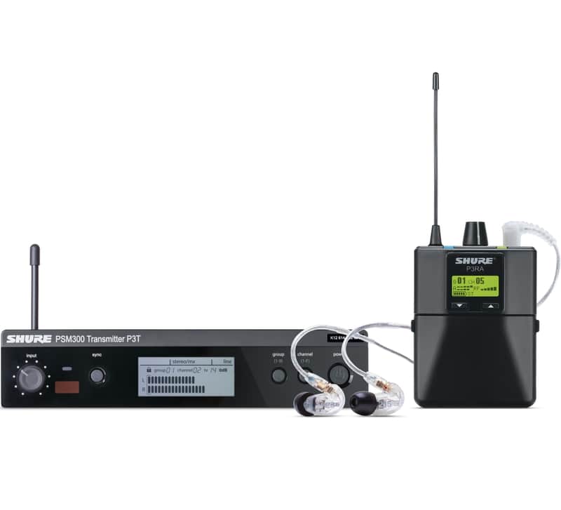 Shure PSM 300 Personal Monitor System w/ SE-215 Ear Buds (G20 Freq.) image 1