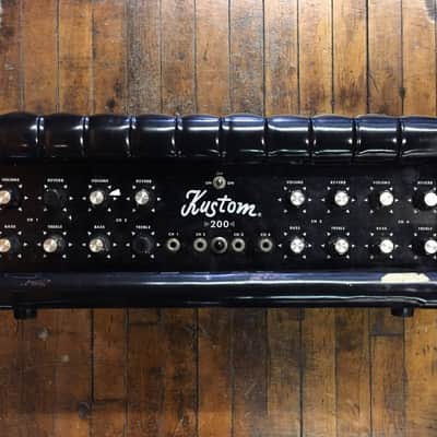 Kustom K200B 5 4-Channel 100 Watt Head 1969 Black image 1