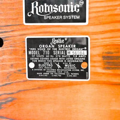 Leslie 710 Rotosonic Organ Speaker Cabinet & Cables CG012L3 *ASK FOR SHIPPING* image 8