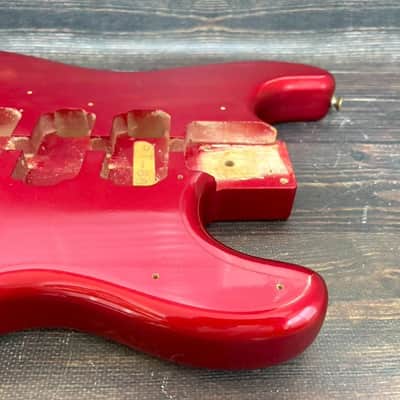 80s FERNANDES FST-65 Stratocaster Type Alder Body Candy Apple Red Made in Japan image 4