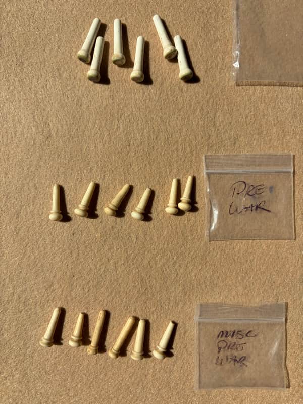 Acoustic Guitar Bridge Pins Pre 1940 & 1980(Pearl) image 1