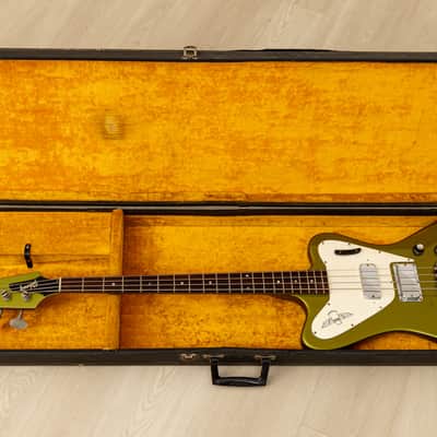 1966 Gibson Thunderbird IV Non-Reverse Vintage Bass, Inverness Green w/ Case image 22