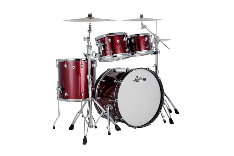 Ludwig *Pre-Order* NeuSonic Merlot Super Sparkle MOD2 Drums 14x22_16x16_8x12_7x10 Shell Pack Special Order Authorized Dealer image 1
