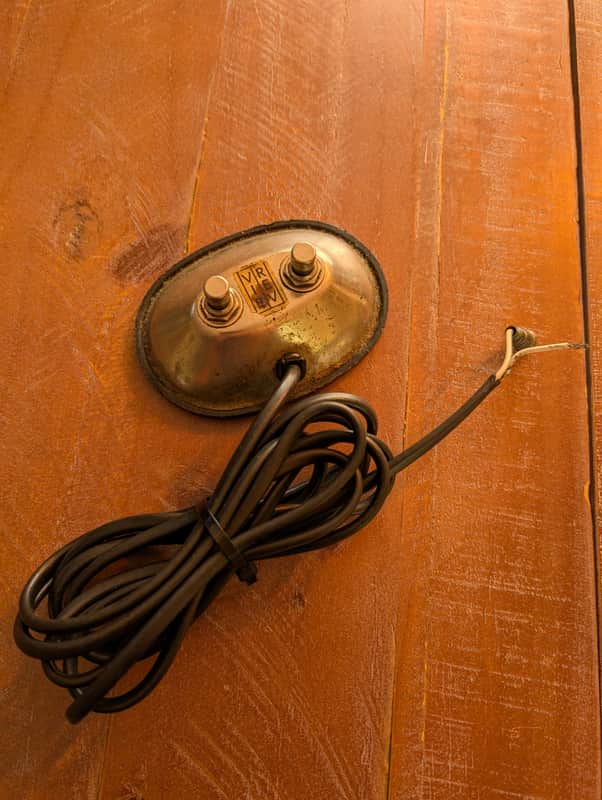 Fender Vintage 2 Button Silverface Footswitch 60s/70s Reverb Vibrato Needs Connector image 1