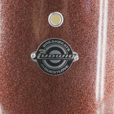Ludwig Breakbeats Questlove 13x13 Floor Tom Drum Red Sparkle image 2