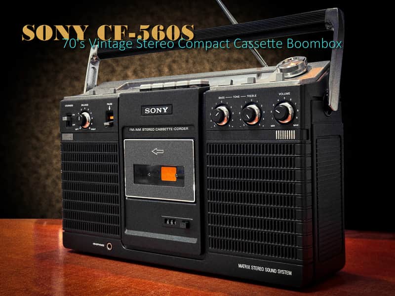 🎧 SONY CF-560S 🌈 RaRe 🌈 | Vintage Boombox Stereo Cassette Radio
