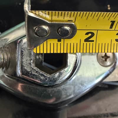 Vintage Hexagon Drum Mount Bracket with Back Plate 1960s - Chrome image 9
