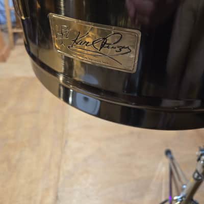 Latin Percussion LP257-KP Karl Perazzo Signature 14/15" Bronze Timbales with Gold Tone Hardware 2010s - Antiqued Bronze image 3