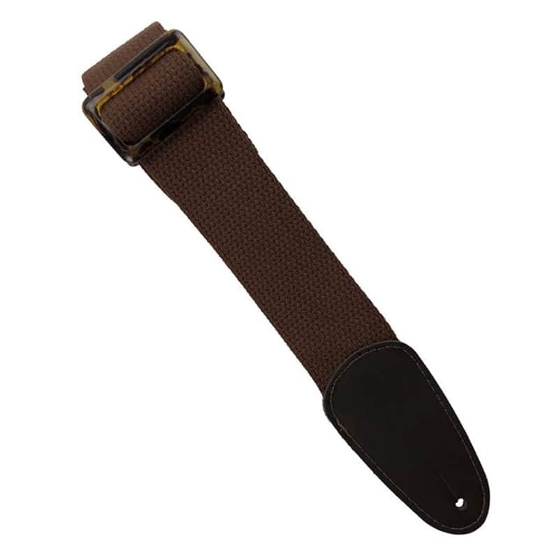 Henry Heller 2" Wide Cotton Guitar Strap with Dlx Ends, Torto-o-Glide #HCTT-BRN image 1