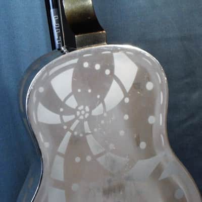 1937 National ''Exploding Palm Tree'' Tricone Square Neck Resonator Guitar image 8
